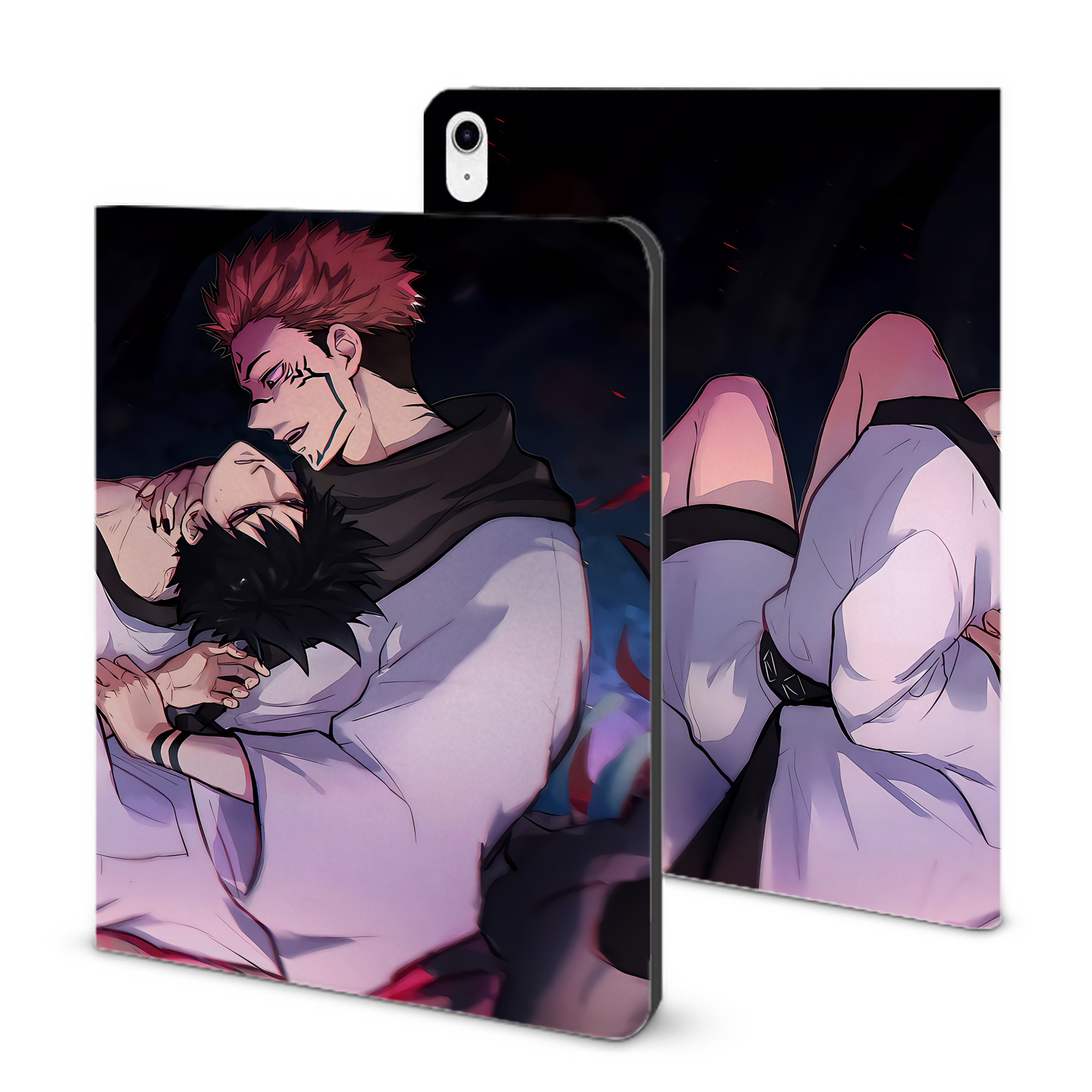 （画像用） 呪術廻戦 Jujutsu Kaisen IPad ケース ブック型 PUレザー TPU 耐衝撃 軽量 薄型 ペン収納なし 全面保護 IPad 各モデル対応